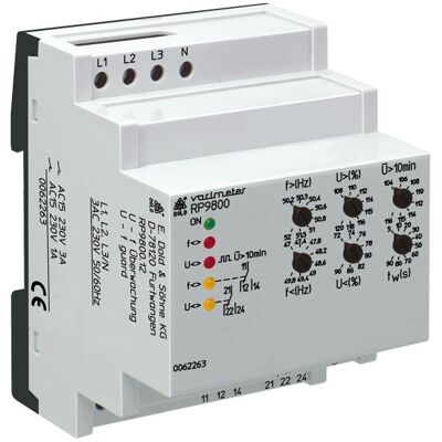 Dold RP9800.12 - Spannungs/Frequenzrelais - AC 400/230V - 90s Dold RP9800.12 - Spannungs/Frequenzrelais - AC 400/230V - 90s
