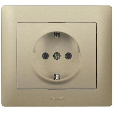 Legrand, Steckdose, Galea Schuko-Steckdose Kombi 771462 titanium Legrand, Steckdose, Galea Schuko-Steckdose Kombi 771462 titanium