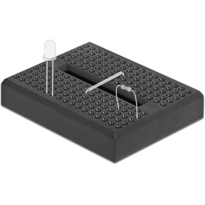 Delock Breadboard 170 Kontakte schwarz, Entwicklungsboard + Kit Delock Breadboard 170 Kontakte schwarz, Entwicklungsboard + Kit