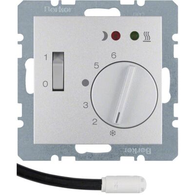 Berker 20341404 Fussbodentemperaturregler, Thermostat, Grau Berker 20341404 Fussbodentemperaturregler, Thermostat, Grau