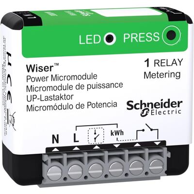 Schneider, Aktor, Wiser UP-Lastaktor, Schalten und Messen von Lasten bis zu 3000W, Energie messen, Wiser Home, 230V AC (Schaltaktor) Schneider, Aktor, Wiser UP-Lastaktor, Schalten und Messen von Lasten bis zu 3000W, Energie messen, Wiser Home, 230V AC (Schaltaktor)
