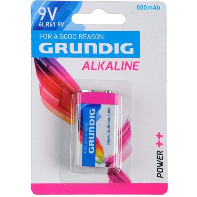 Grundig Block-Batterie 9V/6LR61 (1 Stk., 9V Block, 500 mAh), Batterien + Akkus Grundig Block-Batterie 9V/6LR61 (1 Stk., 9V Block, 500 mAh), Batterien + Akkus