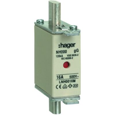 Hager, Sicherung, LNH0016M (16 A) Hager, Sicherung, LNH0016M (16 A)