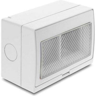 Delock, Zubehör Schalterprogramm, Aufputzgehäuse IP55 wasserfest für 4 Easy 45 Module, Kunststoff Delock, Zubehör Schalterprogramm, Aufputzgehäuse IP55 wasserfest für 4 Easy 45 Module, Kunststoff