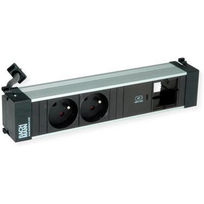 Bachmann, Steckdosenleiste, POWER FRAME M 2xUTE 916.5311xUSB C 30W 1xCM 0,2m GST18 (2x, CEE 7/3, CEE 7/5) Bachmann, Steckdosenleiste, POWER FRAME M 2xUTE 916.5311xUSB C 30W 1xCM 0,2m GST18 (2x, CEE 7/3, CEE 7/5)