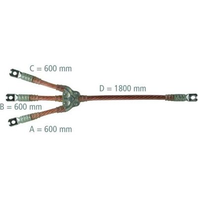 Dehn EKV3+0 150 G VG3V6T2 Dreipolige Erdungs und KurzschlieÃseile, Elektronikzubehör + Gehäuse Dehn EKV3+0 150 G VG3V6T2 Dreipolige Erdungs und KurzschlieÃseile, Elektronikzubehör + Gehäuse