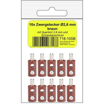 Donau 10 ZWERGSTECKER 2,6mm braun in SB, Elektronikkabel + Stecker, Braun Donau 10 ZWERGSTECKER 2,6mm braun in SB, Elektronikkabel + Stecker, Braun