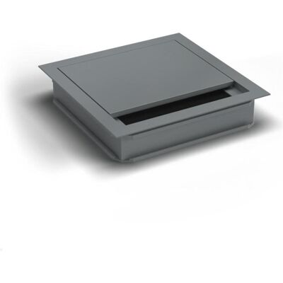 TecLines, Kabelschutz + Kabelführung, TKD011T Kabeldurchführung 120x120x25 mm, Titanium / schwarz (Kabeldurchlass, 12 cm) TecLines, Kabelschutz + Kabelführung, TKD011T Kabeldurchführung 120x120x25 mm, Titanium / schwarz (Kabeldurchlass, 12 cm)