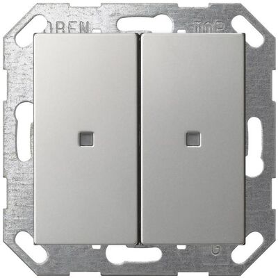 Gira 5173600 KNX Taster 2f System 55 edelst. Wippe, Schalter + Taster, Silber Gira 5173600 KNX Taster 2f System 55 edelst. Wippe, Schalter + Taster, Silber