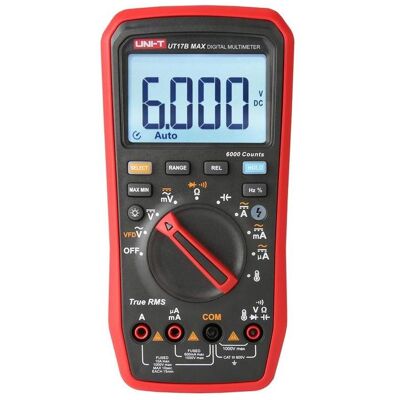 Uni-T, Multimeter, True RMS digitalais multimetrs 1000V AC/DC, 10A AC/DC, 60M?, 6000uF, VFD: 600V, 500? (CAT III 600V, Hand-Multimeter) Uni-T, Multimeter, True RMS digitalais multimetrs 1000V AC/DC, 10A AC/DC, 60M?, 6000uF, VFD: 600V, 500? (CAT III 600V, Hand-Multimeter)