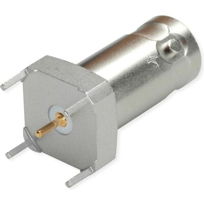 Telegärtner BNC-Buchse für gedruckte Schaltungen 50 Ohm, Z06, L=26.5mm, Elektronikkabel + Stecker, Silber Telegärtner BNC-Buchse für gedruckte Schaltungen 50 Ohm, Z06, L=26.5mm, Elektronikkabel + Stecker, Silber