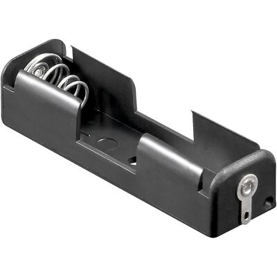 Goobay 1x AA Mignon Batteriehalter, Batterie Zubehör, Schwarz Goobay 1x AA Mignon Batteriehalter, Batterie Zubehör, Schwarz