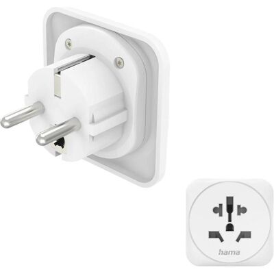 Hama Reiseadapter, Reiseadapter Typ E und F, 3-polig, universal Hama Reiseadapter, Reiseadapter Typ E und F, 3-polig, universal