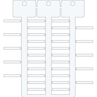 Brady, Kabelverbindung Zubehör, ACS-Kennzeichnung, weiss, 4 x 30 mm, 3 Reihen Brady, Kabelverbindung Zubehör, ACS-Kennzeichnung, weiss, 4 x 30 mm, 3 Reihen