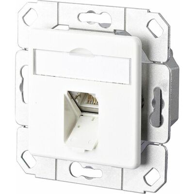 Metz Connect, Steckdose, Netzwerkdose Unterputz Einsatz mit Zentralplatte CAT 6a 1 Port Reinweiss Metz Connect, Steckdose, Netzwerkdose Unterputz Einsatz mit Zentralplatte CAT 6a 1 Port Reinweiss