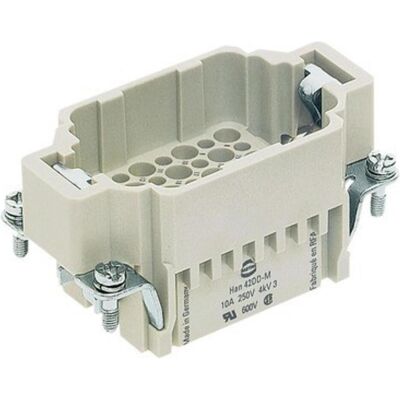 Harting HAN DD Steckverbinder, Einsatz Typ 10 Stiftleiste Crimpanschluss max 2,5mm2, 10A42 polig, Elektronikkabel + Stecker, Grau Harting HAN DD Steckverbinder, Einsatz Typ 10 Stiftleiste Crimpanschluss max 2,5mm2, 10A42 polig, Elektronikkabel + Stecker, Grau