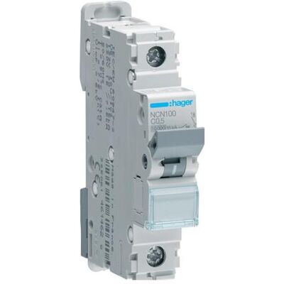 Hager, Schutzschalter, HAG NCN100 LS-Schalter 1P 10kA C-05A 1M Hager, Schutzschalter, HAG NCN100 LS-Schalter 1P 10kA C-05A 1M