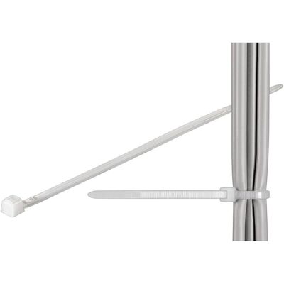 Goobay, Kabelbinder, Kabelbinder Standard, transparent (Kunststoffkabelbinder, 200 mm, 100 Stk.) Goobay, Kabelbinder, Kabelbinder Standard, transparent (Kunststoffkabelbinder, 200 mm, 100 Stk.)