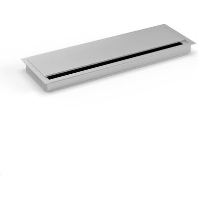 TecLines, Kabelschutz + Kabelführung, TKD015S Kabeldurchführung 120x360 mm mit Soft Close, silber (Kabeldurchlass, 36 cm) TecLines, Kabelschutz + Kabelführung, TKD015S Kabeldurchführung 120x360 mm mit Soft Close, silber (Kabeldurchlass, 36 cm)