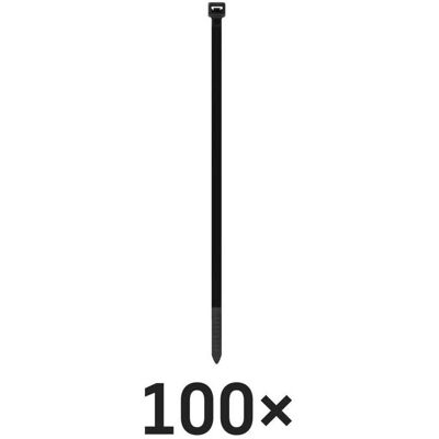 Emos, Kabelbinder, Kabelbinder 100×2,5, schwarz, 100 Stk (Kunststoffkabelbinder, 100 mm, 100 Stk.) Emos, Kabelbinder, Kabelbinder 100×2,5, schwarz, 100 Stk (Kunststoffkabelbinder, 100 mm, 100 Stk.)