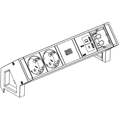 Bachmann, Steckdosenleiste, DESK2 2xCEE7/3 1xUSB C/C 65W (2x, CEE 7/3) Bachmann, Steckdosenleiste, DESK2 2xCEE7/3 1xUSB C/C 65W (2x, CEE 7/3)