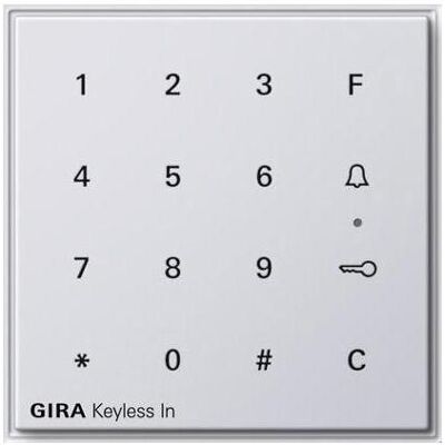 Gira, Zutrittskontrolle, Keyless In Codetastatur TX 44 (WG UP) Reinweiss (Elektronische Zahlenkombination) Gira, Zutrittskontrolle, Keyless In Codetastatur TX 44 (WG UP) Reinweiss (Elektronische Zahlenkombination)