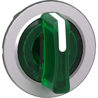 Schneider Electric Frontelement f Leuchtwahlschalter ZB4F Ř ZB4FK1533, Schalter + Taster, Grün, Silber Schneider Electric Frontelement f Leuchtwahlschalter ZB4F Ř ZB4FK1533, Schalter + Taster, Grün, Silber