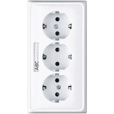 JUNG CD 523 NA WW - KK-SCHUKO-Steckdose 3-fach 16A 250V JUNG CD 523 NA WW - KK-SCHUKO-Steckdose 3-fach 16A 250V