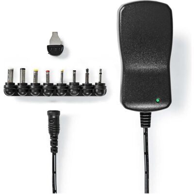 Nedis Universal AC Power Adapter 7.5 W 3-12 V DC 1.10 m 2.0 A 8 Plug(s) Black, Universalladegerät Nedis Universal AC Power Adapter 7.5 W 3-12 V DC 1.10 m 2.0 A 8 Plug(s) Black, Universalladegerät