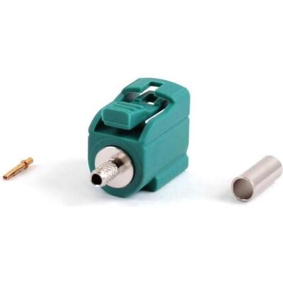 Varia FAKRA-Buchse Typ Z für RG174 Kabel, Crimp Version, Elektronikkabel + Stecker Varia FAKRA-Buchse Typ Z für RG174 Kabel, Crimp Version, Elektronikkabel + Stecker