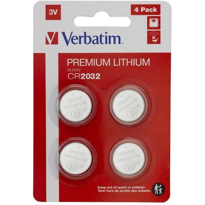 Verbatim CR 2032 (4 Stk., CR2032, 220 mAh), Batterien + Akkus Verbatim CR 2032 (4 Stk., CR2032, 220 mAh), Batterien + Akkus