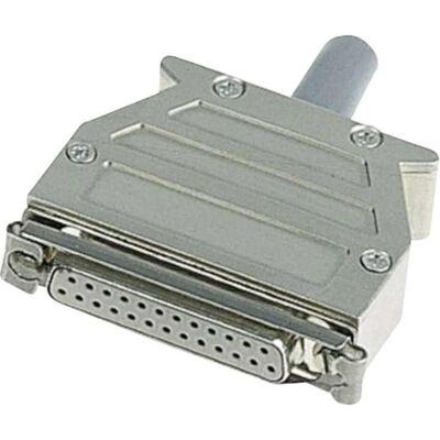 Harting D-SUB Gehäuse Polzahl: 25 Kunststoff, metallisiert 180 ° Silber 09 67 025 0453 1 St., Elektronikkabel + Stecker, Silber Harting D-SUB Gehäuse Polzahl: 25 Kunststoff, metallisiert 180 ° Silber 09 67 025 0453 1 St., Elektronikkabel + Stecker, Silber