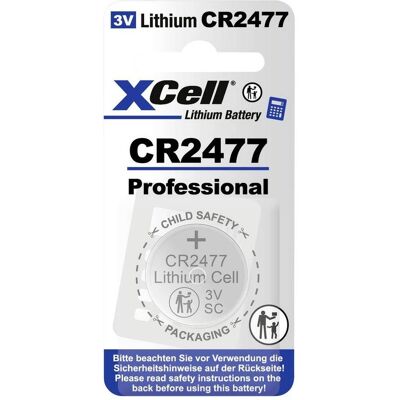 XCELL CR2477 - Knopfzelle 1 Blister XCELL CR2477 - Knopfzelle 1 Blister