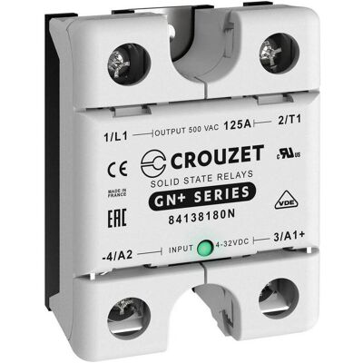 Crouzet Halbleiterrelais 84138180N 125A Schaltspannung (max.): 500 V/AC Spezieller Nulldurchgang 1S, Relais Crouzet Halbleiterrelais 84138180N 125A Schaltspannung (max.): 500 V/AC Spezieller Nulldurchgang 1S, Relais