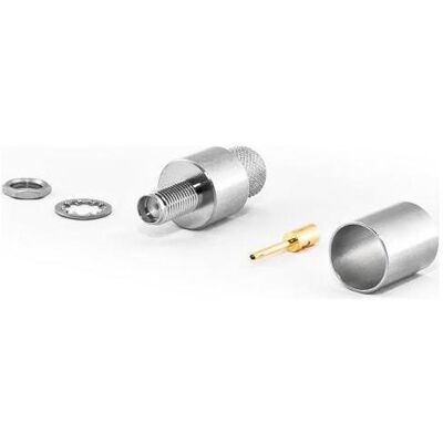 Varia SMA-Einbaubuchse für HDF400 Kabel, Crimp Version, Elektronikkabel + Stecker Varia SMA-Einbaubuchse für HDF400 Kabel, Crimp Version, Elektronikkabel + Stecker