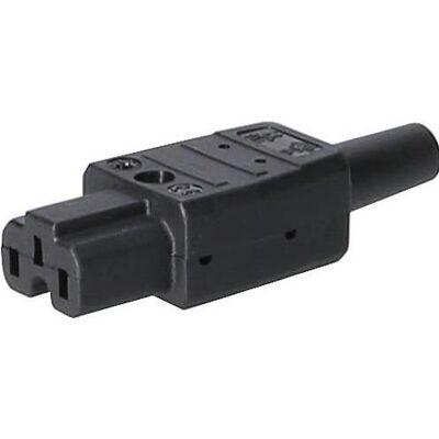 Kaiser 789/sw/C Heissgeräte-Steckverbinder 789 Buchse, gerade Gesamtpolzahl: 2 +, Elektronikkabel + Stecker, Schwarz Kaiser 789/sw/C Heissgeräte-Steckverbinder 789 Buchse, gerade Gesamtpolzahl: 2 +, Elektronikkabel + Stecker, Schwarz