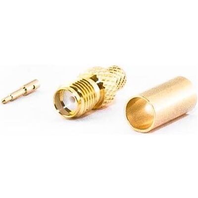 Varia RP-SMA-Buchse für HDF200 Kabel, Crimp Version, Elektronikkabel + Stecker Varia RP-SMA-Buchse für HDF200 Kabel, Crimp Version, Elektronikkabel + Stecker