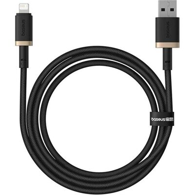 Baseus Dura Schnellladekabel Typ A zu IP 2.4A Schwarz Gold (1 m, USB 2.0, 18 W), USB Kabel Baseus Dura Schnellladekabel Typ A zu IP 2.4A Schwarz Gold (1 m, USB 2.0, 18 W), USB Kabel