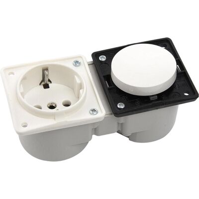 Berker, Steckdose, Integro Schalter polarweiss + Steckdose polarweiss ohne Rahmen Berker, Steckdose, Integro Schalter polarweiss + Steckdose polarweiss ohne Rahmen