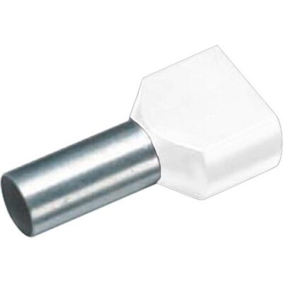 Cimco, Kabelverbindung, Zwillings-Aderendhülse 0.5 mm² 8 mm Teilisoliert Weiss 18 2460 100 St. Cimco, Kabelverbindung, Zwillings-Aderendhülse 0.5 mm² 8 mm Teilisoliert Weiss 18 2460 100 St.