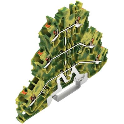 Wago Dreistockklemme, Elektronikzubehör + Gehäuse, Grün, Gelb Wago Dreistockklemme, Elektronikzubehör + Gehäuse, Grün, Gelb