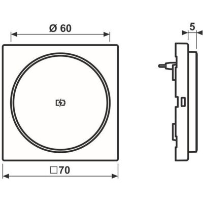 JUNG, Zubehör Schalterprogramm, Magnetic Charger LS WC MAG WW Aufsatz Serie LS alpinweiss glänzend JUNG, Zubehör Schalterprogramm, Magnetic Charger LS WC MAG WW Aufsatz Serie LS alpinweiss glänzend