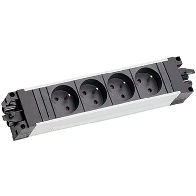 BACHMANN BACH 90610934 - Aluminium Steckdose 4xAusgang 35° Frankreich - Elektrosockel BACHMANN BACH 90610934 - Aluminium Steckdose 4xAusgang 35° Frankreich - Elektrosockel