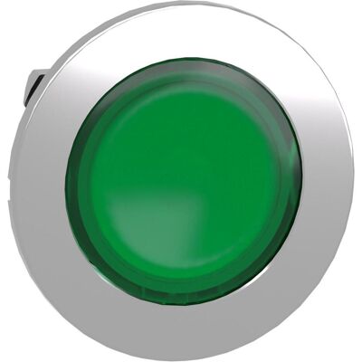 Schneider Electric Frontelement für Leuchtdrucktaster ZB4F ZB4FH033, Schalter + Taster, Grün, Silber Schneider Electric Frontelement für Leuchtdrucktaster ZB4F ZB4FH033, Schalter + Taster, Grün, Silber