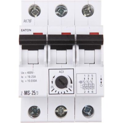 Eaton Motorschutzschalter - 16-25A 3-polig - IP20 Eaton Motorschutzschalter - 16-25A 3-polig - IP20