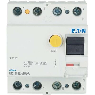 Eaton 170285 Fehlerstromschutzschalter - 16A, 4p, 30mA, Typ A Eaton 170285 Fehlerstromschutzschalter - 16A, 4p, 30mA, Typ A