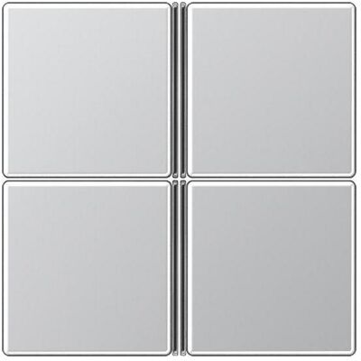 Jung A 404 TSA AL - Tastensatz 4-fach Aluminium - Komplett Jung A 404 TSA AL - Tastensatz 4-fach Aluminium - Komplett