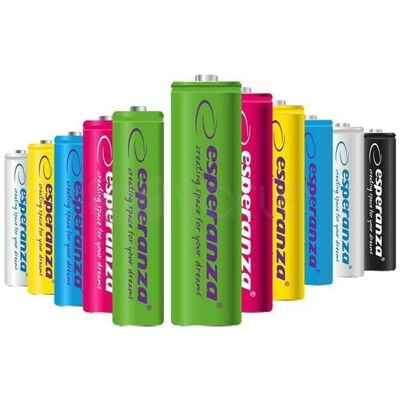 Esperanza EZA108 R6 AA Ni-MH 2000mAh batteries, colored - 4 pcs (4 Stk., AA, 2000 mAh), Batterien + Akkus Esperanza EZA108 R6 AA Ni-MH 2000mAh batteries, colored - 4 pcs (4 Stk., AA, 2000 mAh), Batterien + Akkus