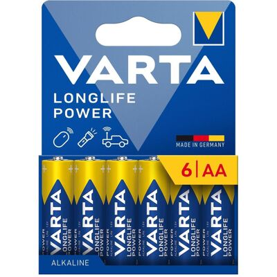 Varta Longlife Power AA (6 Stk., AA, 2960 mAh), Batterien + Akkus Varta Longlife Power AA (6 Stk., AA, 2960 mAh), Batterien + Akkus