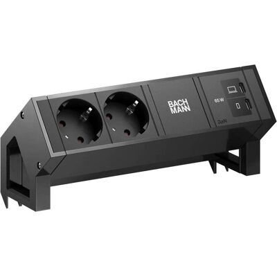 Bachmann, Steckdosenleiste, DESK2 2xCEE7/3 1xUSB C/C 65W (2x, CEE 7/3, Typ 13) Bachmann, Steckdosenleiste, DESK2 2xCEE7/3 1xUSB C/C 65W (2x, CEE 7/3, Typ 13)